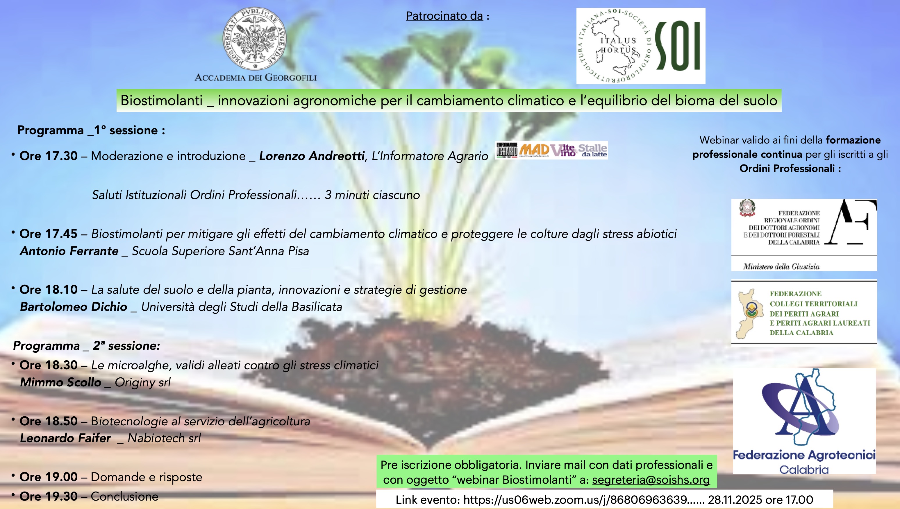 Biostimolanti - Innovazioni agronomiche per il cambiamento climatico e l'equilibrio del bioma del suolo